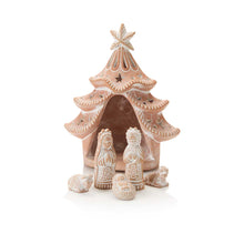Load image into Gallery viewer, Tree Lantern Terracotta Christmas Nativity