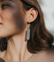 Load image into Gallery viewer, Rajiyah Turquoise Beaded Bar Earrings