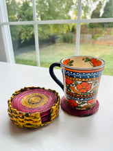 Load image into Gallery viewer, Colorful Recycled Newspaper Coaster Set