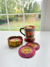 Load image into Gallery viewer, Colorful Recycled Newspaper Coaster Set