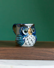 Load image into Gallery viewer, Hand Painted Ceramic Owl Coffee Mug
