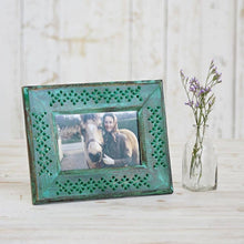 Load image into Gallery viewer, Green Antique Wood Photo Frame