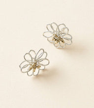 Load image into Gallery viewer, Silver & Gold Kairavini Lotus Stud Earrings