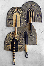 Load image into Gallery viewer, Black & White Elephant Grass African Hand Fan or Wall Art