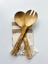 Load image into Gallery viewer, Braided Mango Wood Salad Servers