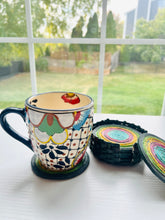 Load image into Gallery viewer, Colorful Recycled Newspaper Coaster Set