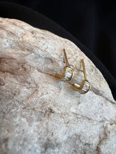 Load image into Gallery viewer, Dainty Crystal Hoop Stud Earrings