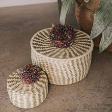 Load image into Gallery viewer, Baskets - Pom Pom Storage Basket With Lid