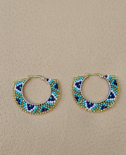 Load image into Gallery viewer, Blues Fiesta Round Earrings