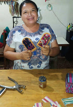 Load image into Gallery viewer, Upcycled Huipil Luggage Tag