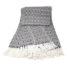 Load image into Gallery viewer, Blankets - Diamond Recycled Cotton Throw
