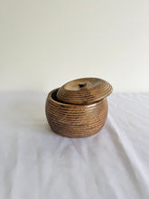 Load image into Gallery viewer, Bowls - Striped Mango Wood Bowl With Lid