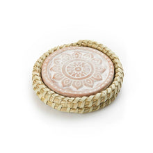 Load image into Gallery viewer, Coasters - Mandala Warming Coaster With Kaisa Grass Basket