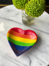 Load image into Gallery viewer, Jewelry Dishes - Rainbow Soapstone Heart Trinket Bowl