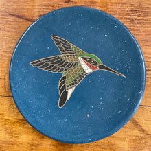 Load image into Gallery viewer, Jewelry Dishes - Ruby-throated Hummingbird Ceramic Ring Dish