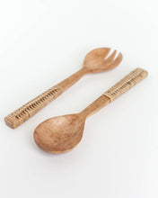 Load image into Gallery viewer, Serverware - Braided Mango Wood Salad Servers
