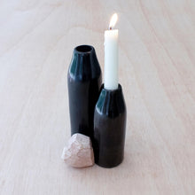 Load image into Gallery viewer, Vases - Black Candleholder Vase