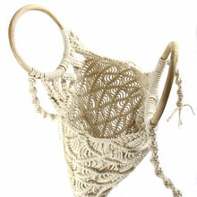 Load image into Gallery viewer, Bags - Macrame Bag With Wooden Handle