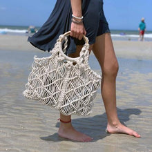 Load image into Gallery viewer, Bags - Macrame Bag With Wooden Handle
