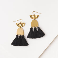 Load image into Gallery viewer, Earrings - Amelia Midnight Tassel Earrings