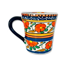 Load image into Gallery viewer, Tableware - Flared Hand Painted Mug - Orange Flowers