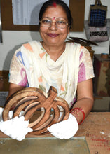 Load image into Gallery viewer, Mango Wood Pumpkin Trivet
