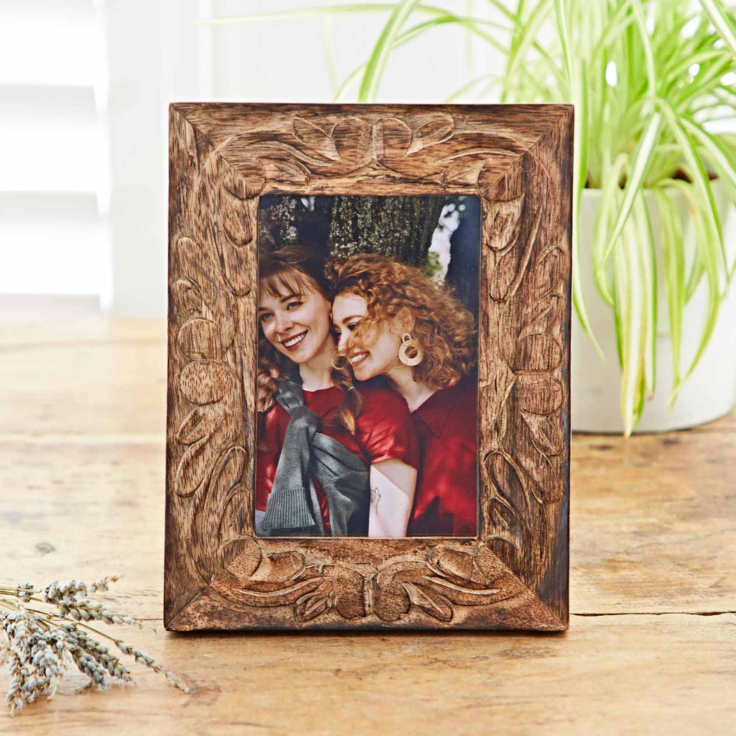 Foliage Mango Wood Photo Frame