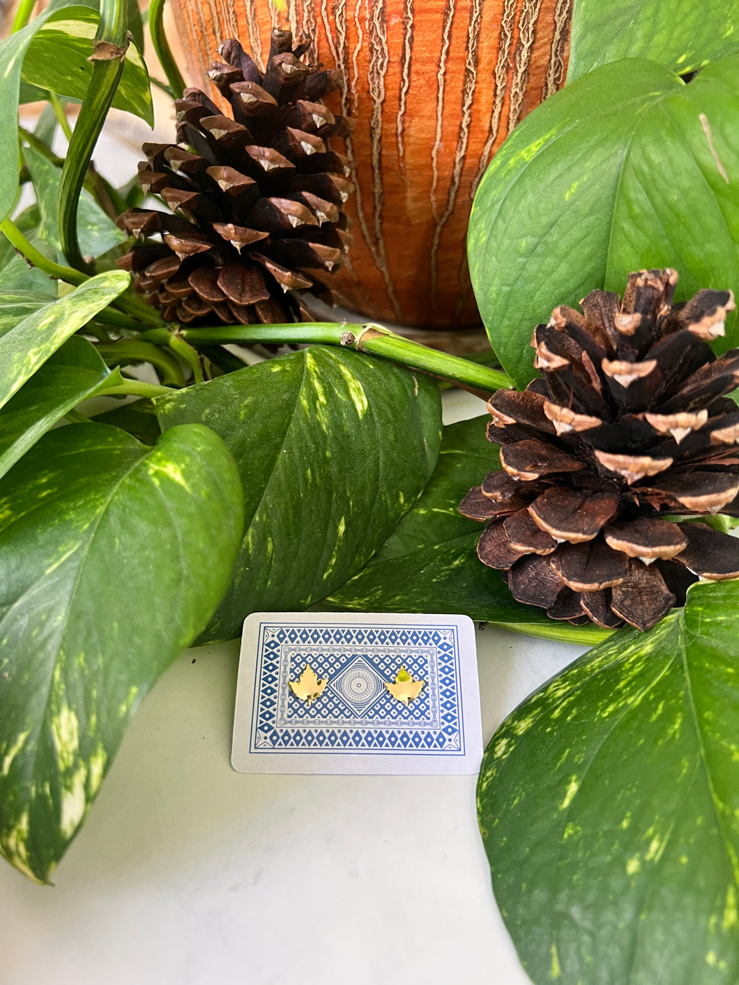 Vintage Gold Stud Earrings