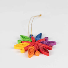 Load image into Gallery viewer, Rainbow Snowflake Quilled Ornament
