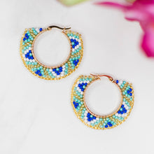 Load image into Gallery viewer, Blues Fiesta Round Earrings
