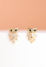 Load image into Gallery viewer, Owl Zircon Stud Earrings
