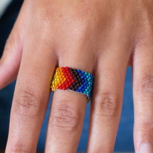 Load image into Gallery viewer, Rainbow Beaded Ring
