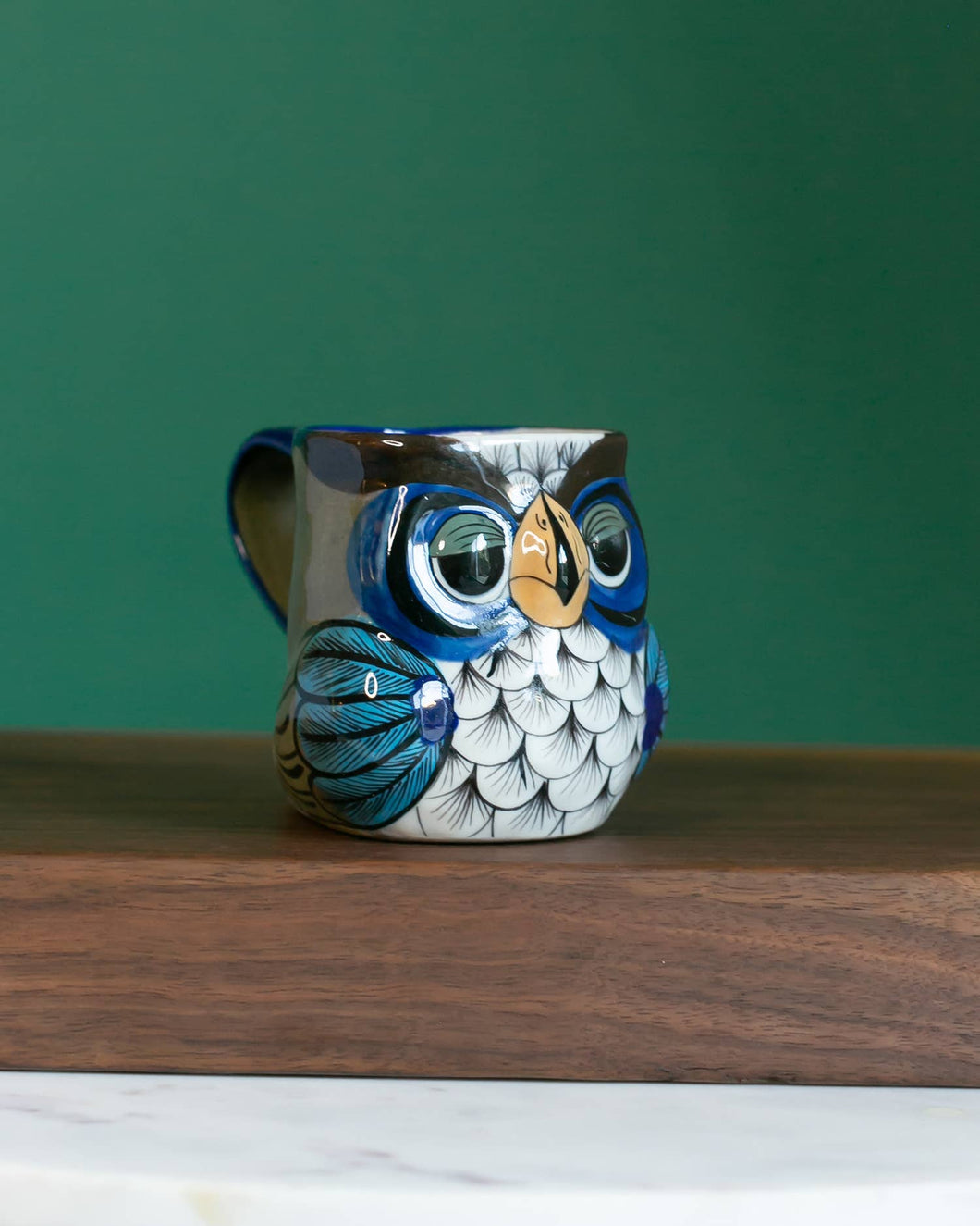 Hand Painted Ceramic Owl Coffee Mug