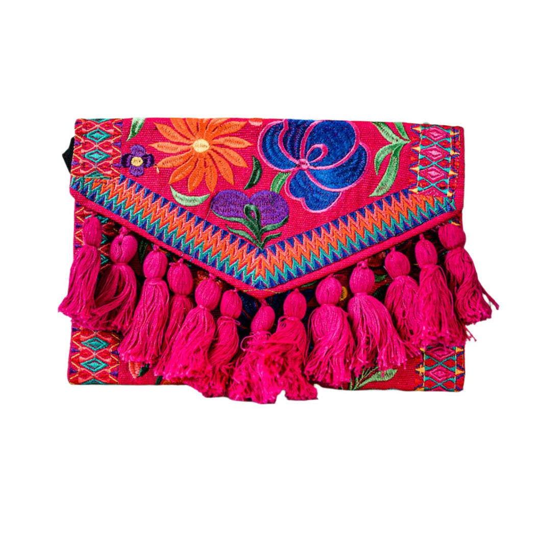 Flores Tassel Clutch