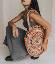 Load image into Gallery viewer, Bags - Chindi Round Rainbow Tote
