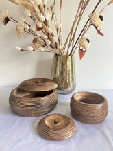 Load image into Gallery viewer, Bowls - Striped Mango Wood Bowl With Lid
