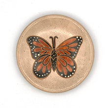 Load image into Gallery viewer, Jewelry Dishes - Cream Monarch Butterfly Ceramic Ring Dish
