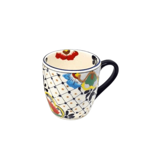 Mugs - Hand Painted Mug - Dots & Flowers