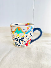 Load image into Gallery viewer, Mugs - Hand Painted Mug - Dots &amp; Flowers
