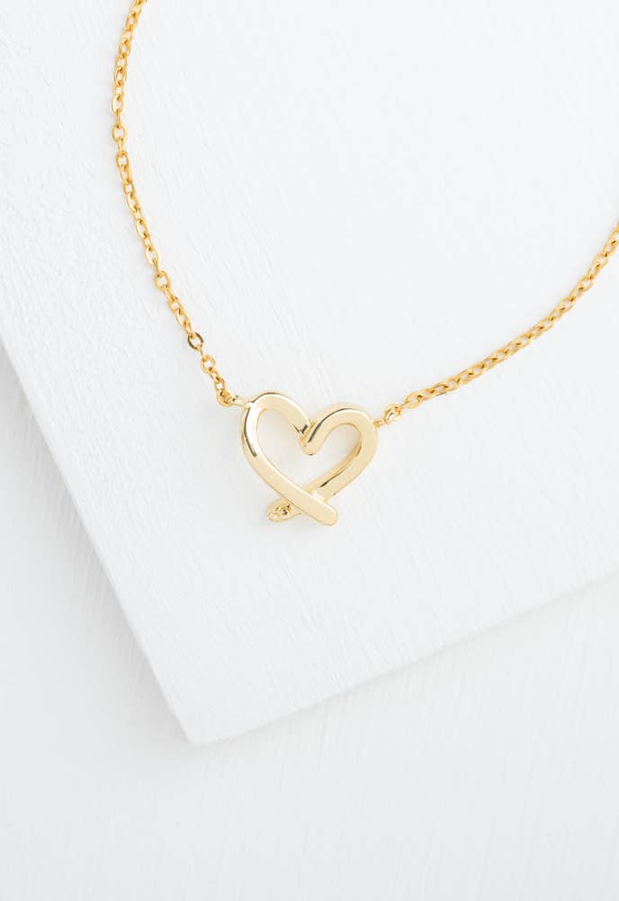 Necklaces - With Love Gold Necklace