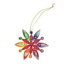 Load image into Gallery viewer, Ornaments - Rainbow Snowflake Quilled Ornament
