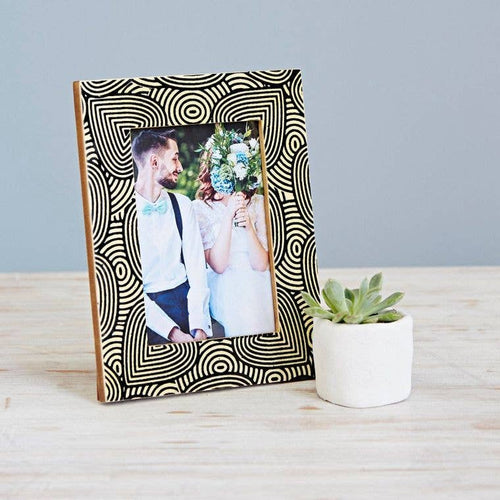 Picture Frames - Black Leaf Mango Wood Photo Frame