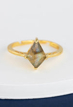 Load image into Gallery viewer, Rings - Luminous Labradorite &amp; Gold Ring Set
