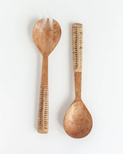 Load image into Gallery viewer, Serverware - Braided Mango Wood Salad Servers
