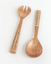 Load image into Gallery viewer, Serverware - Braided Mango Wood Salad Servers
