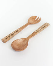 Load image into Gallery viewer, Serverware - Braided Mango Wood Salad Servers
