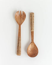 Load image into Gallery viewer, Serverware - Braided Mango Wood Salad Servers
