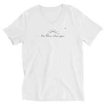 Load image into Gallery viewer, Shirts &amp; Tops - Unisex &quot;Be The Change&quot; V-Neck T-Shirt

