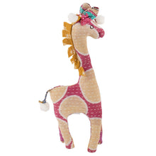 Load image into Gallery viewer, Stuffed Animals - Happy Kantha Stuffed Giraffe

