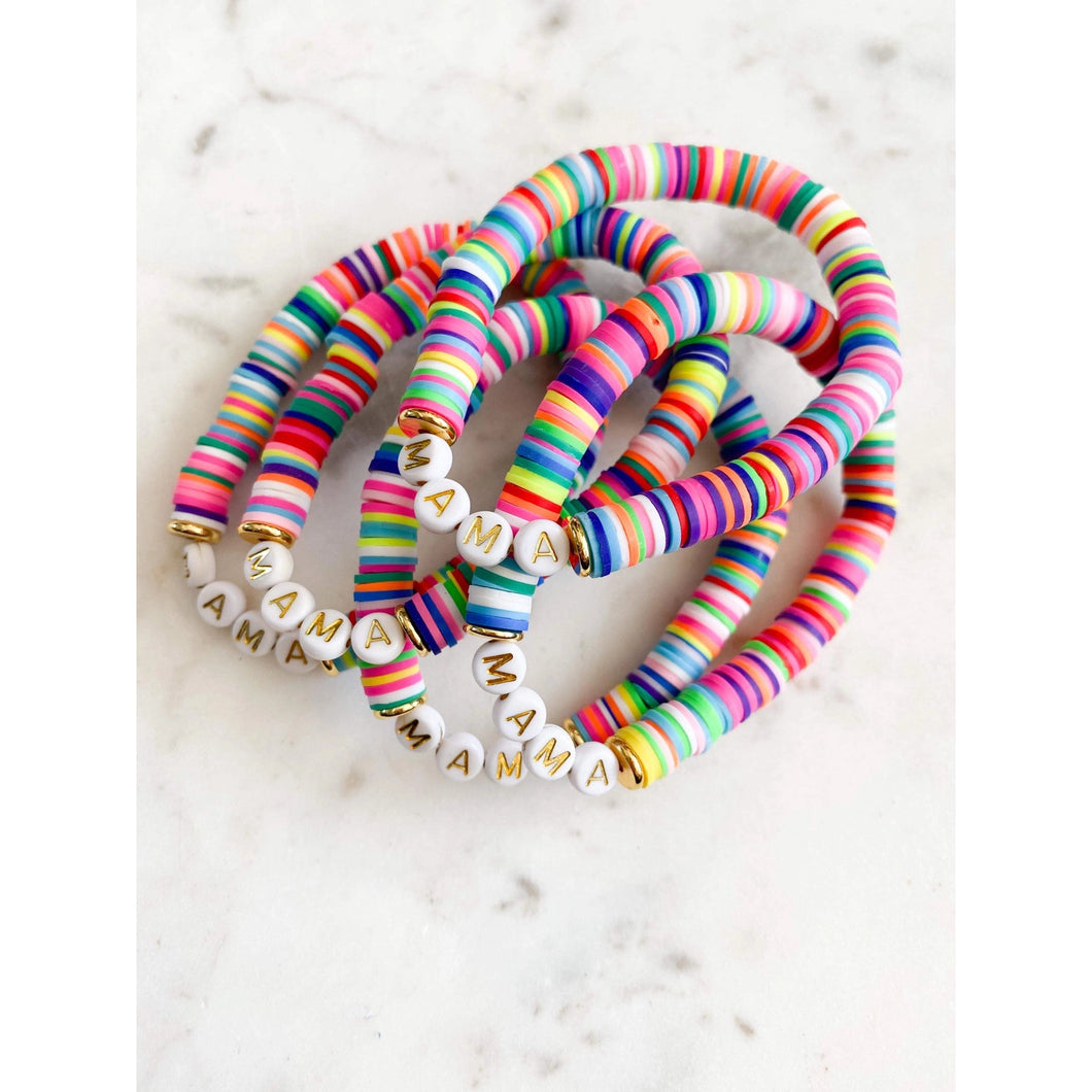 Bracelets - Gold Mama Heishi Bead Bracelet (multiple Colors)